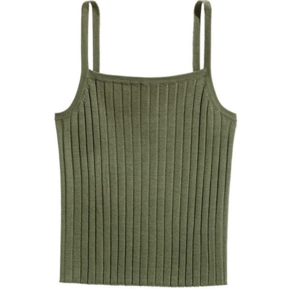H&M Green cropped tank top
